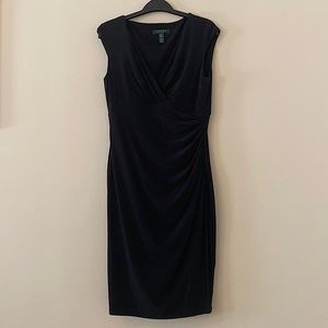 Black midi dress vintage Ralph Lauren